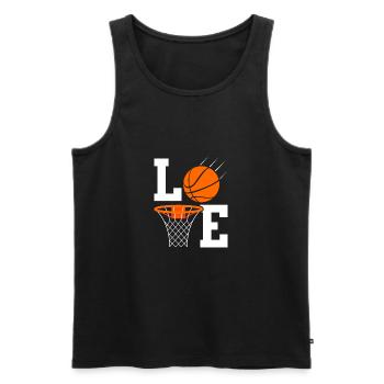 Love Basketball - Débardeur bio Premium Homme - noir - Devant - Michal (187cm)