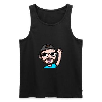 Lustiges Hi Emoji Comic Design von gaming Streamer - Männer Premium Bio Tank Top - Schwarz - Vorne - AI Model Male 178 light (178cm)