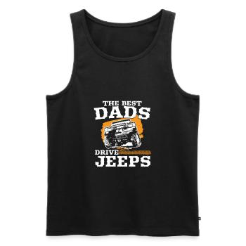 The best dad drive jeeps father’s day shirt - Débardeur bio Premium Homme - noir - Devant - Michal (187cm)