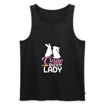 Chemise d'amant de lapin Crazy Bunny Lady - Débardeur bio Premium Homme - noir - Devant - Michal (187cm)
