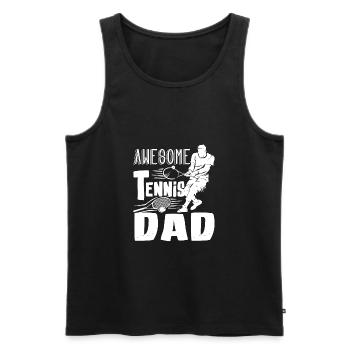 Tennis Awesome Tennis Dad - Men's Premium Organic Tank Top - black - Front - Michal (187cm)
