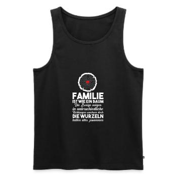 Familien Spruch Zusammenhalt - Männer Premium Bio Tank Top - Schwarz - Vorne - Michal (187cm)