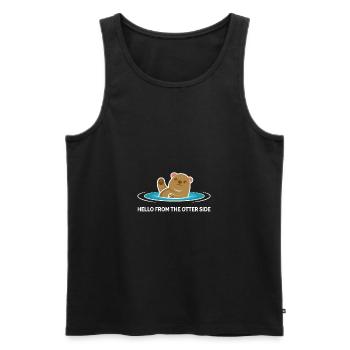 Hello From The Otter Side Joker und glückliche Per - Männer Premium Bio Tank Top - Schwarz - Vorne - Michal (187cm)