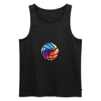 Volleyball - Männer Premium Bio Tank Top - Schwarz - Vorne - Michal (187cm)