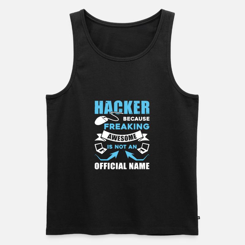 Hacker Awesome Hacker - Débardeur bio Premium Homme - noir