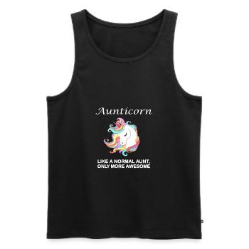 Aunticorn Like A Normal Aunt Only More Awesome - Men's Premium Organic Tank Top - black - Front - Michal (187cm)