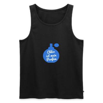 Chlor ist mein Parfüm Bademeister Schwimmer - Männer Premium Bio Tank Top - Schwarz - Vorne - Michal (187cm)