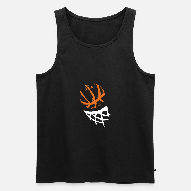 Basketball Korb - Männer Premium Bio Tank Top - Schwarz