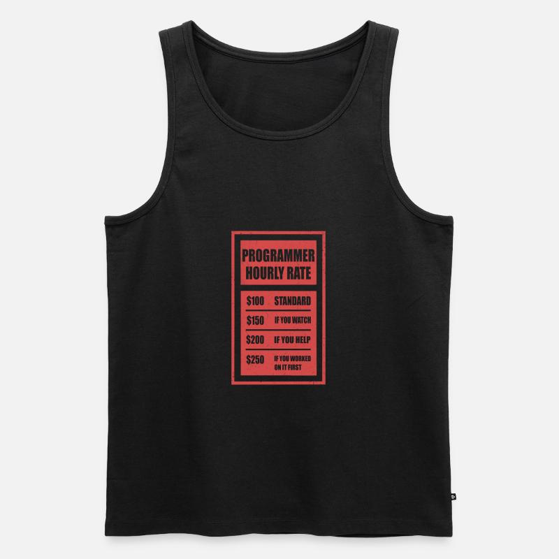 Programmer hourly rate programmer - Men's Premium Organic Tank Top - black