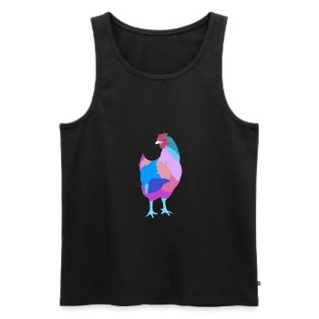 Poulet - Débardeur bio Premium Homme - noir - Devant - Michal (187cm)