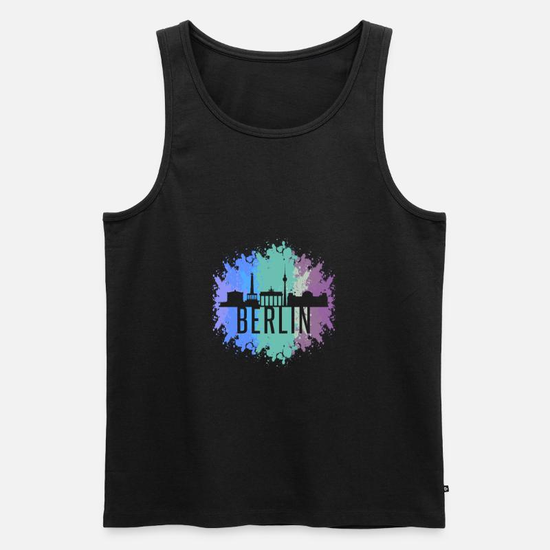 Berlin - Männer Premium Bio Tank Top - Schwarz