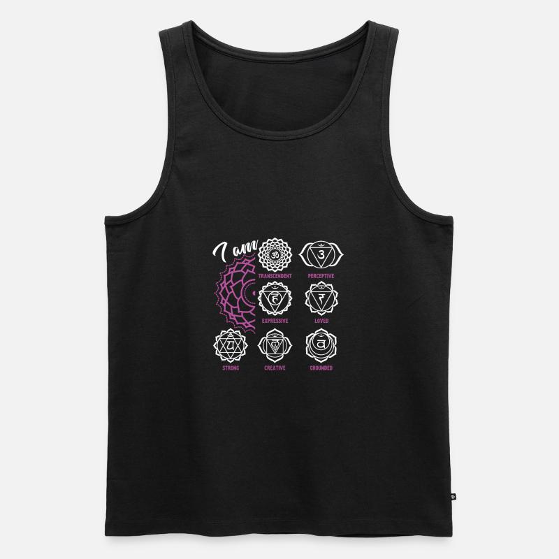 Chakra Lustiges Chakra - Männer Premium Bio Tank Top - Schwarz
