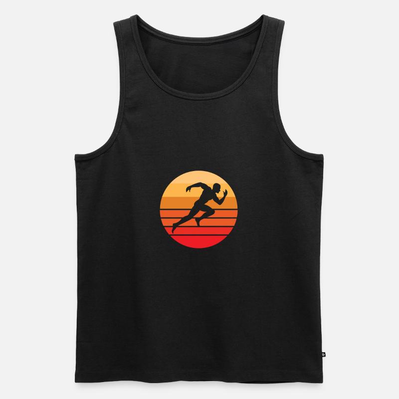 Sprinten - Männer Premium Bio Tank Top - Schwarz