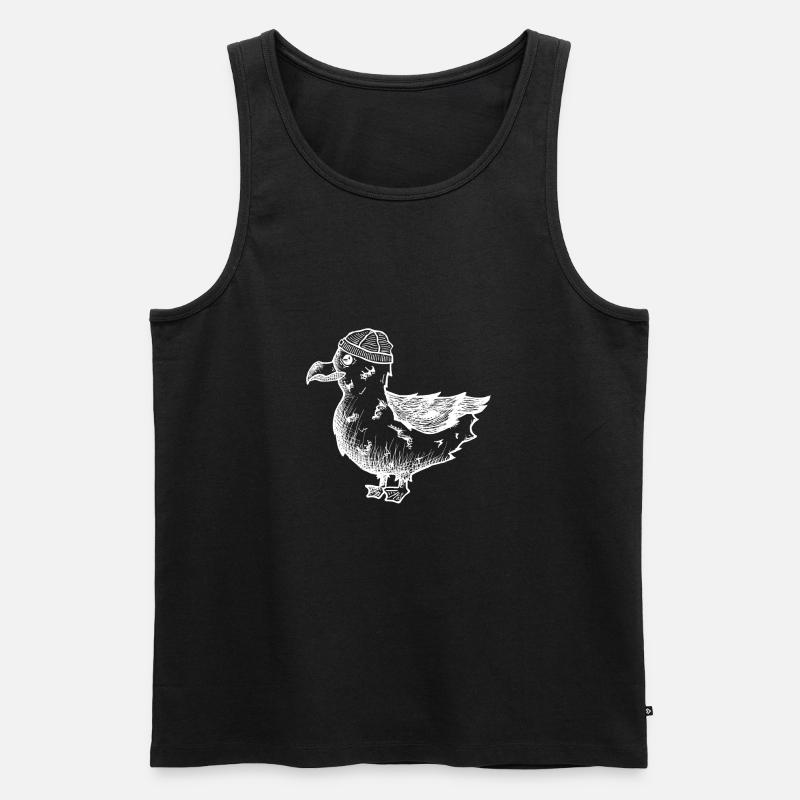 Möwe Moin - Männer Premium Bio Tank Top - Schwarz