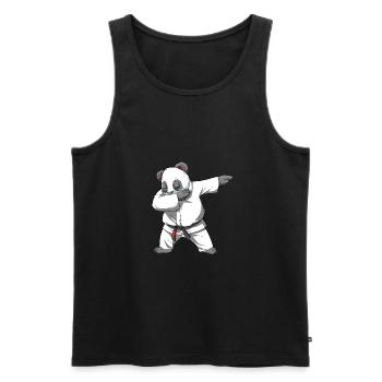 Dabbing Panda - BJJ and Jiu Jitsu Panda - Men's Premium Organic Tank Top - black - Front - Michal (187cm)