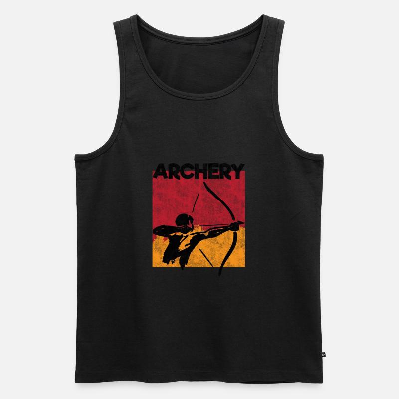 Bogen schießen Pfeil Bogen - Männer Premium Bio Tank Top - Schwarz