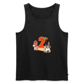 Ferme et animaux - 2 ans pour les enfants - Débardeur bio Premium Homme - noir - Devant - Michal (187cm)