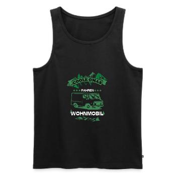 Camping Urlaub - Coole Omas fahren Wohnmobil - Männer Premium Bio Tank Top - Schwarz - Vorne - Michal (187cm)