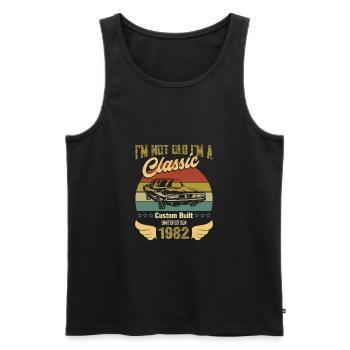 Best of 1982 Birthday Gifts for born in 1982 - Men's Premium Organic Tank Top - black - Front - Michal (187cm)