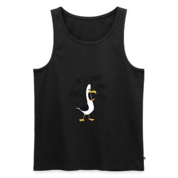 Mine Seagull Mine - Männer Premium Bio Tank Top - Schwarz - Vorne - AI Model Male 178 light (178cm)