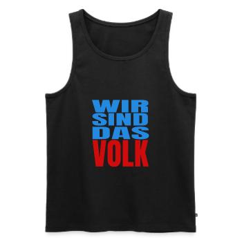 Wir sind das Volk - Männer Premium Bio Tank Top - Schwarz - Vorne - Michal (187cm)