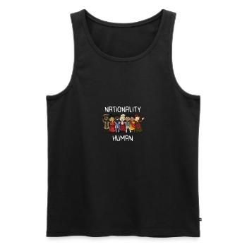 Nationality Man Anti-Racism Against Nazis - Men's Premium Organic Tank Top - black - Front - Michal (187cm)