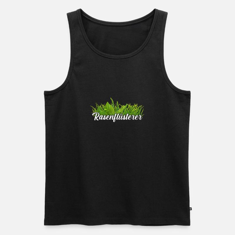 Rasenflüsterer Gärtner Rasen - Männer Premium Bio Tank Top - Schwarz