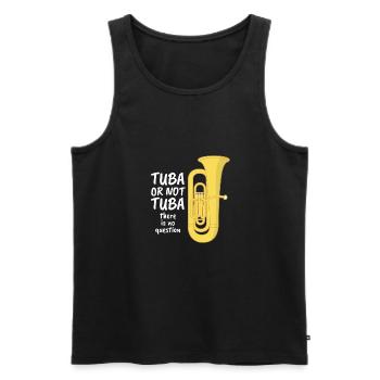 Tuba oder nicht Tuba - Keine Frage - Männer Premium Bio Tank Top - Schwarz - Vorne - AI Model Male 178 light (178cm)