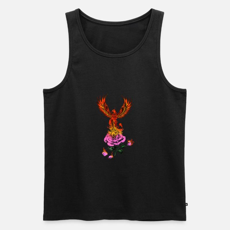 Phoenix - Feuer Phoenix - Brennender Phoenix - Männer Premium Bio Tank Top - Schwarz