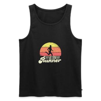 Ultra Runner Classic Retro Vintage UltraMarathon - Men's Premium Organic Tank Top - black - Front - Michal (187cm)