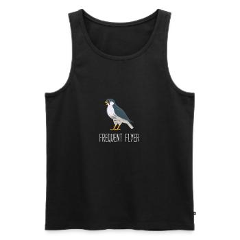 A Peregrine Falcon - is a Frequent Flyer - Men's Premium Organic Tank Top - black - Front - AI Model Male 178 light (178cm)