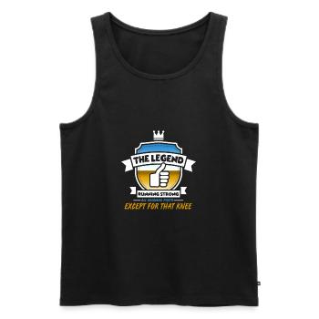 Lustige Knie-Chirurgie Gute Besserung Geschenk-Design - Männer Premium Bio Tank Top - Schwarz - Vorne - Michal (187cm)