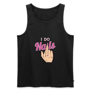 Nail designer nail designer gift nail salon - Débardeur bio Premium Homme - noir - Devant - Michal (187cm)