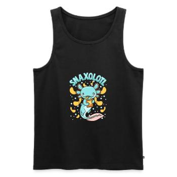 Süßes & lustiges Snaxolotl Entzückendes Naschen Axolotl - Männer Premium Bio Tank Top - Schwarz - Vorne - AI Model Male 178 light (178cm)