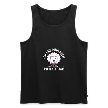 Me and my poodle are the perfect team poodle - Men's Premium Organic Tank Top - black - Front - Michal (187cm)
