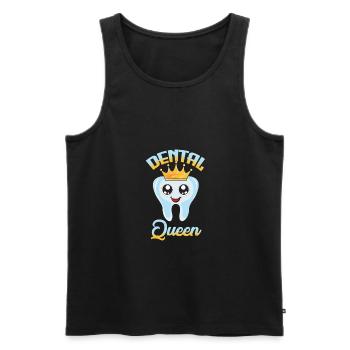 Dentist - Dental Queen Tiara - Clinic - Männer Premium Bio Tank Top - Schwarz - Vorne - AI Model Male 178 light (178cm)
