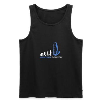 Idées cadeaux Windsurfing Evolution - Débardeur bio Premium Homme - noir - Devant - Michal (187cm)