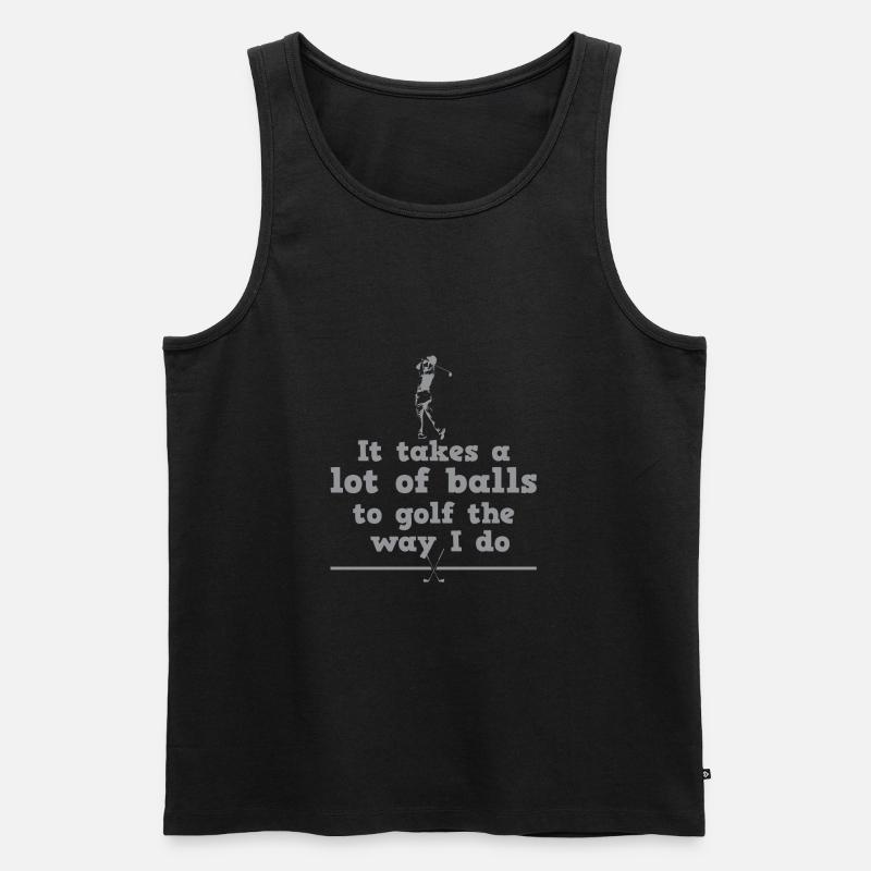 Golf Golf Vater Golfspieler - Männer Premium Bio Tank Top - Schwarz