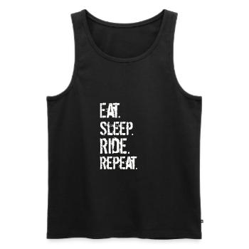 Reiten Pferde - Männer Premium Bio Tank Top - Schwarz - Vorne - AI Model Male 178 light (178cm)