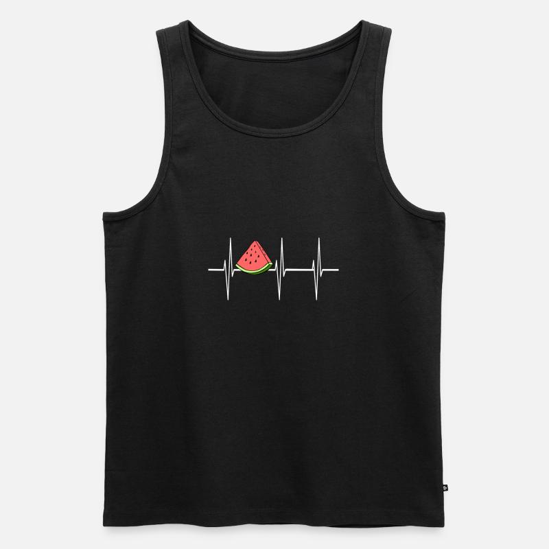Vandmelon Hjerte - Herre Premium økologisk tanktop - sort