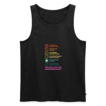 Ein Hoch auf die Wissenschaft Design Geschenkidee - Männer Premium Bio Tank Top - Schwarz - Vorne - AI Model Male 178 light (178cm)