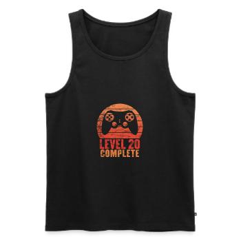 Level 20 Komplette Vintage Shirt 20. Hochzeit - Männer Premium Bio Tank Top - Schwarz - Vorne - AI Model Male 178 light (178cm)