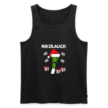 Nikolauch Ho Ho Ho Ich bin der Nikolaus - Männer Premium Bio Tank Top - Schwarz - Vorne - Michal (187cm)