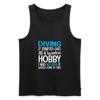 Plongée sous-marine Plongée Snorkeling Diver Divers - Débardeur bio Premium Homme - noir - Devant - Michal (187cm)