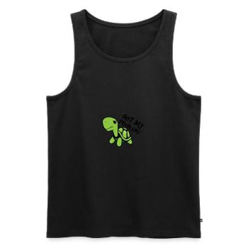 Not My Problem - Men's Premium Organic Tank Top - black - Front - AI Model Male 178 light (178cm)