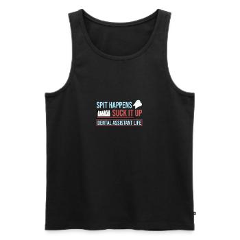 Zahnarzt Zahn Zähne Zahnärztin Arzt Zahnarzthelfer - Männer Premium Bio Tank Top - Schwarz - Vorne - AI Model Male 178 light (178cm)