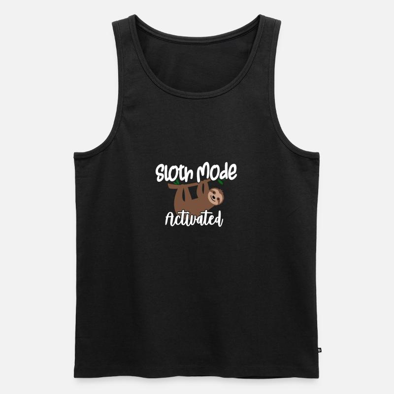 Sloth Lover Sloth Mode Aktiviert Süßes Sloth Geschenk - Männer Premium Bio Tank Top - Schwarz