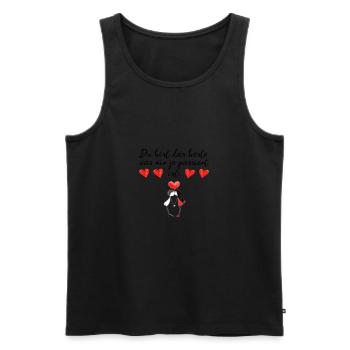 Du bist das Beste was mir je passiert ist. Liebe - Männer Premium Bio Tank Top - Schwarz - Vorne - Michal (187cm)