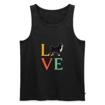 Chemise Bouvier Bernois - Bouvier Bernois - Débardeur bio Premium Homme - noir - Devant - Michal (187cm)