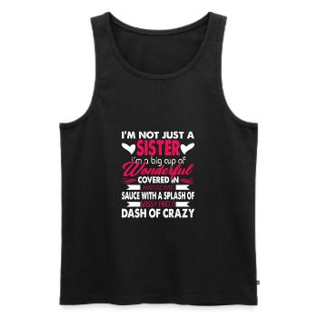 I'm Not Just A Sister - Men's Premium Organic Tank Top - black - Front - Michal (187cm)